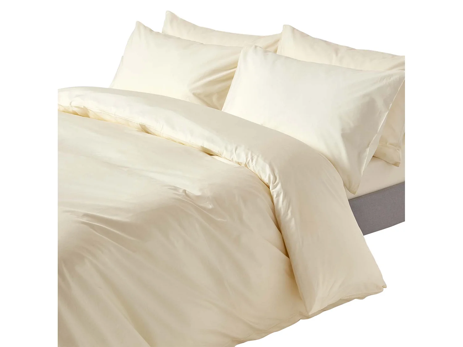 Homescapes Cream Egyptian Cotton Single Duvet Cover with One Pillowcase, 200 TC