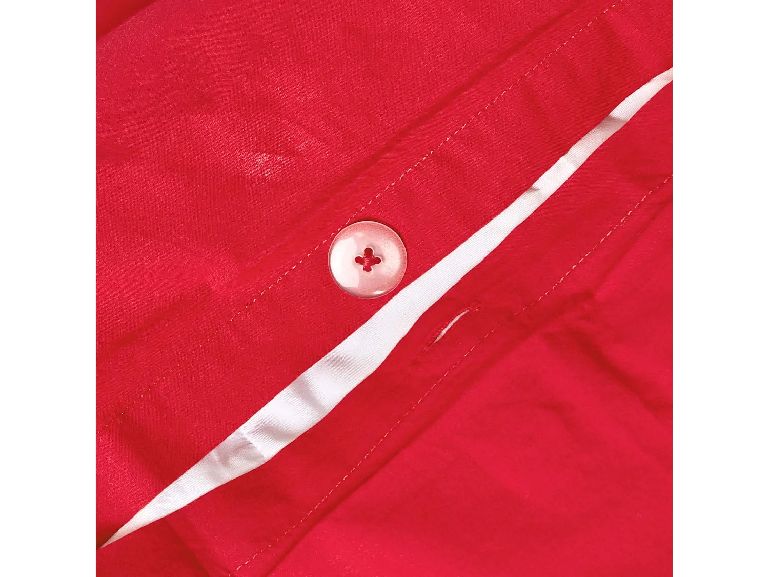 Homescapes Red Egyptian Cotton Single Duvet Cover with One Pillowcase, 200 TC
