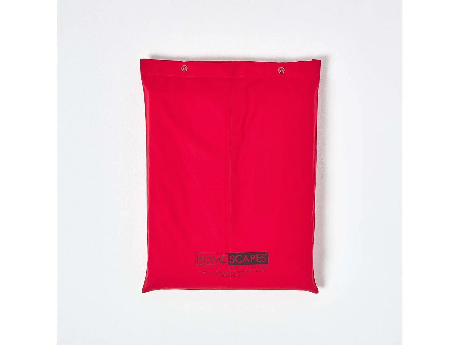Homescapes Red Egyptian Cotton Single Duvet Cover with One Pillowcase, 200 TC