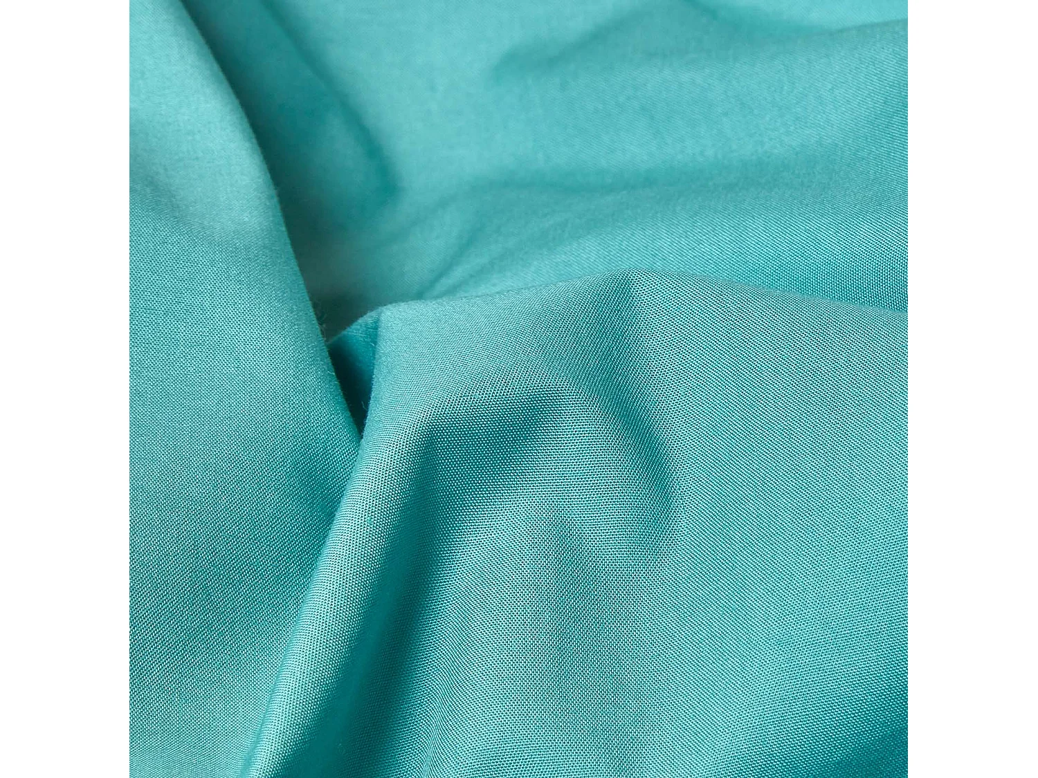 Parure de lit 100% coton égyptien 200 fils bleu canard, 200x200cm - HOMESCAPES