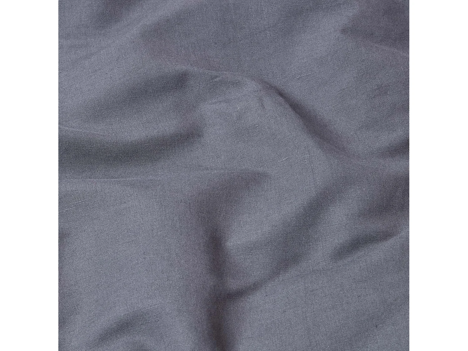 Parure de lit en lin lavé gris, 155x220cm - HOMESCAPES
