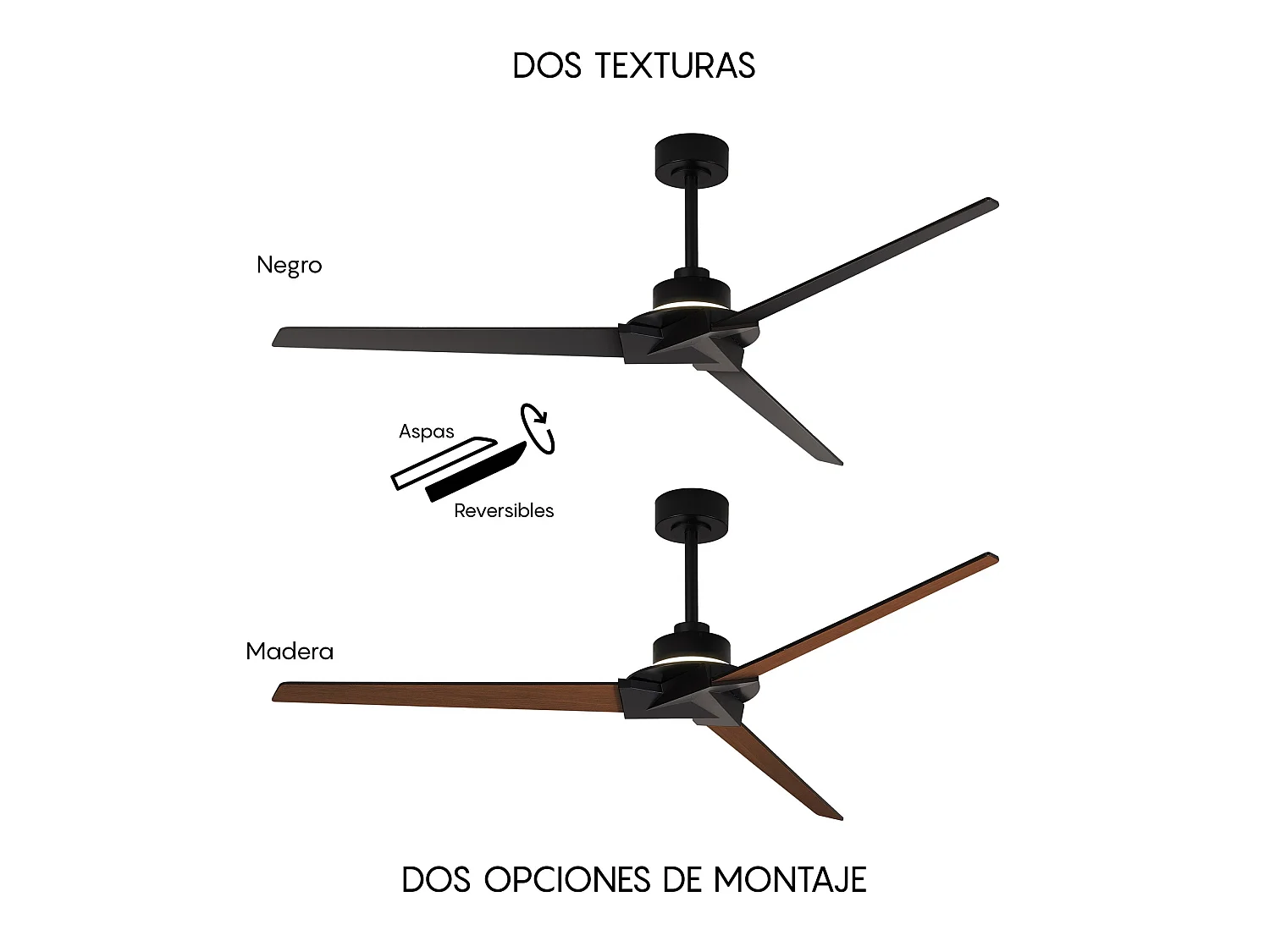 BRISA MINI, Ventilateur plafond LED design jardin