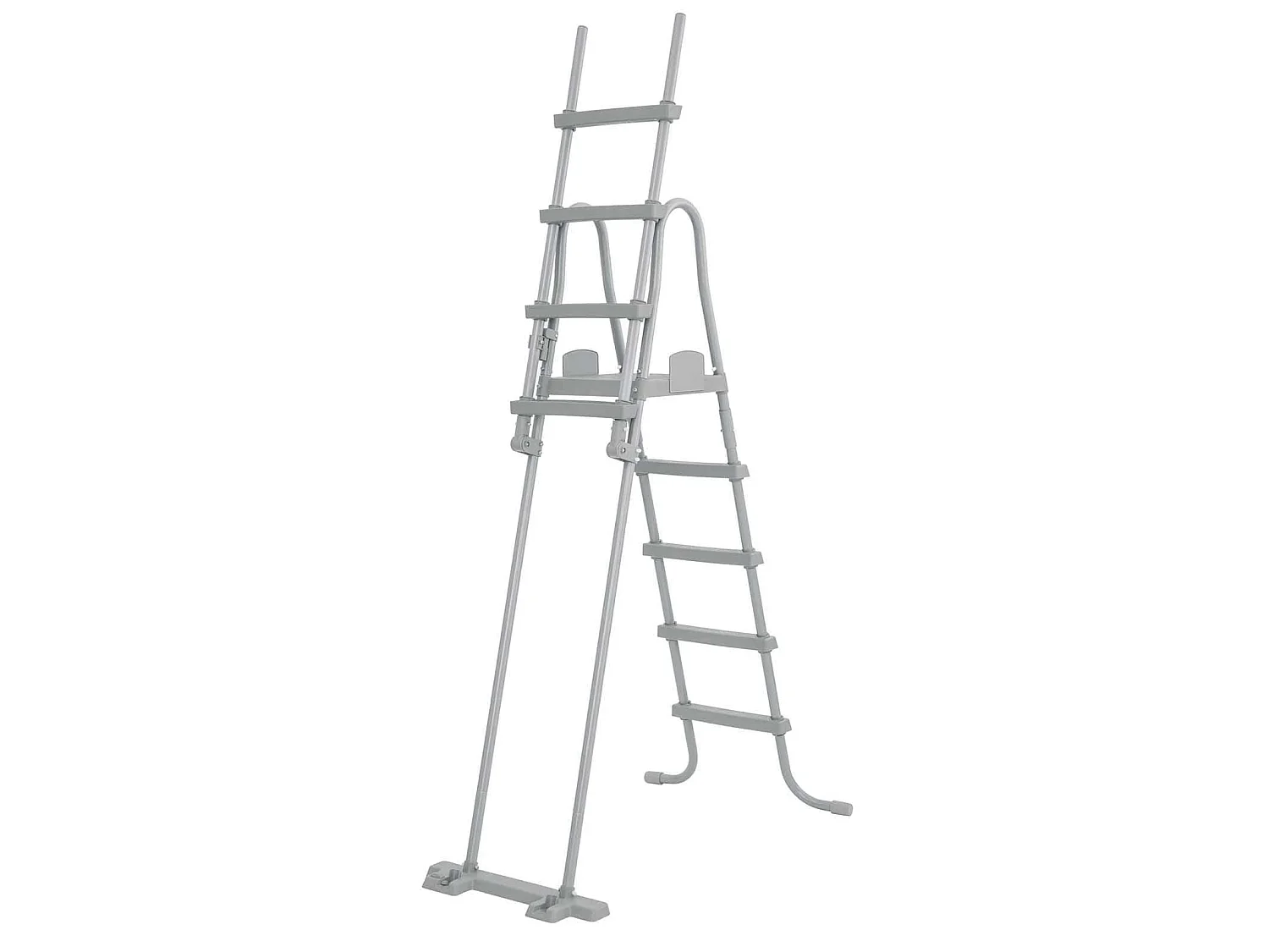 Échelle de sécurité Bestway Flip & Lock pour piscines 76,5 x 124,5 x 135/191,5 cm pour piscines amovibles de 132 cm de hauteur