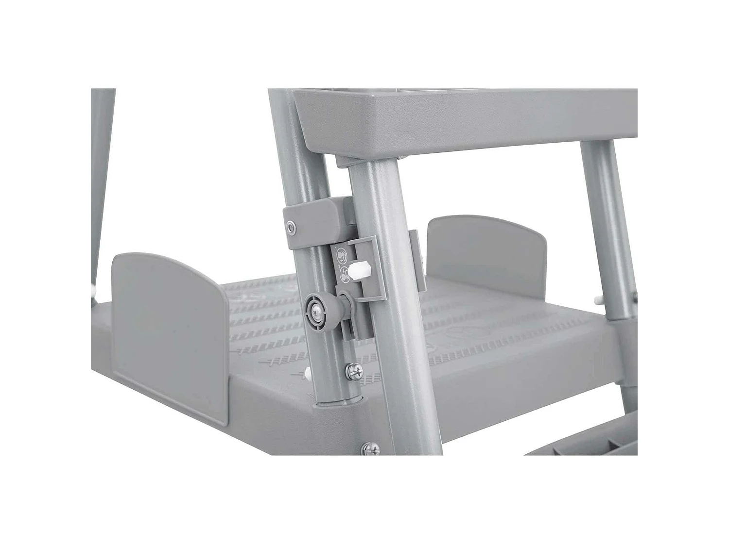 Échelle de sécurité Bestway Flip & Lock pour piscines 76,5 x 124,5 x 135/191,5 cm pour piscines amovibles de 132 cm de hauteur