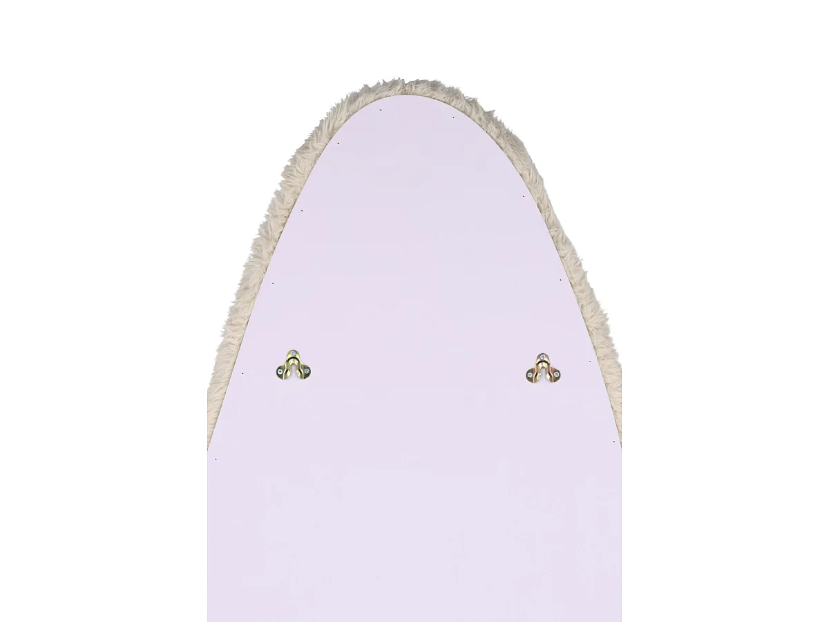 Miroir Imitation Fourrure "Mirza" 160cm Beige