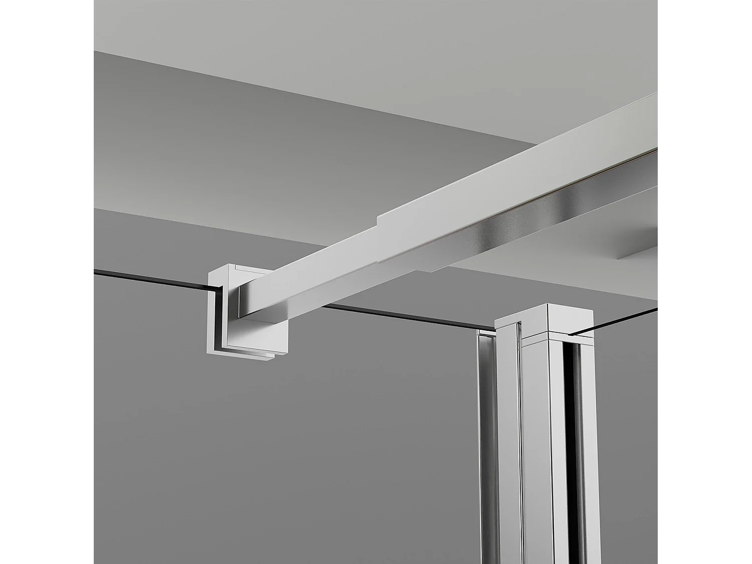 Paroi de douche 120×200 cm avec volet pivotant 50×200 cm – Verre 8 mm + 6 mm – Barre réglable 73–120 cm – Chrome brillant