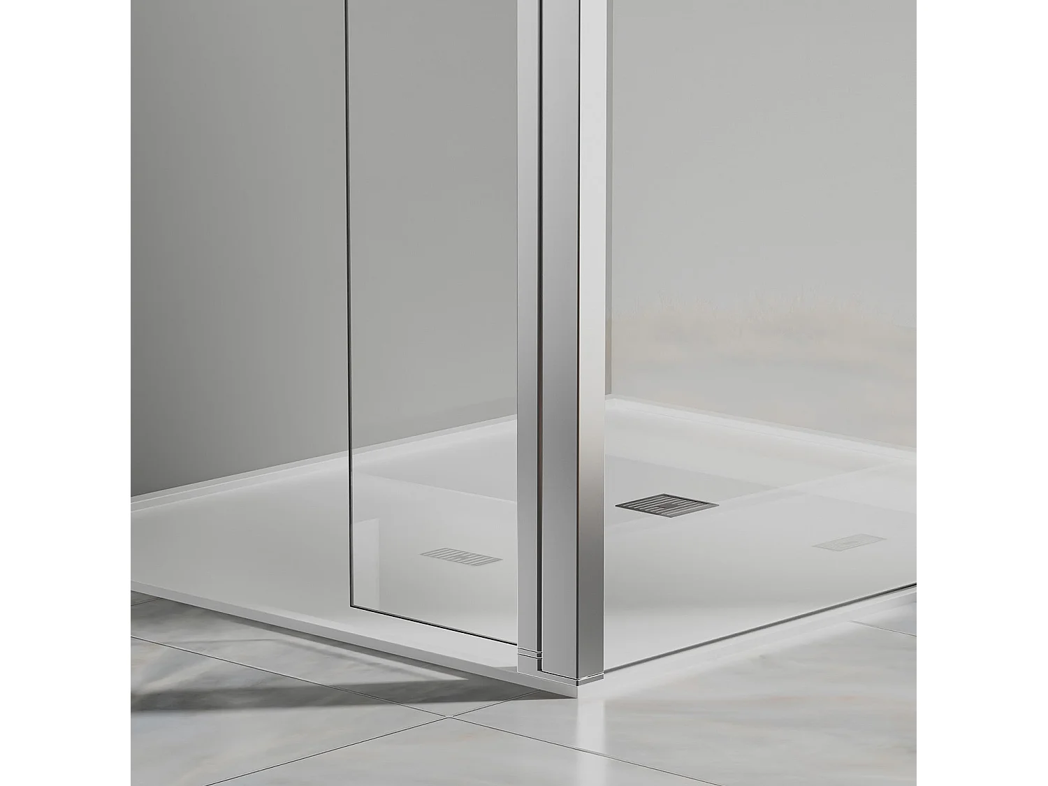 Paroi de douche 120×200 cm avec volet pivotant 50×200 cm – Verre 8 mm + 6 mm – Barre réglable 73–120 cm – Chrome brillant