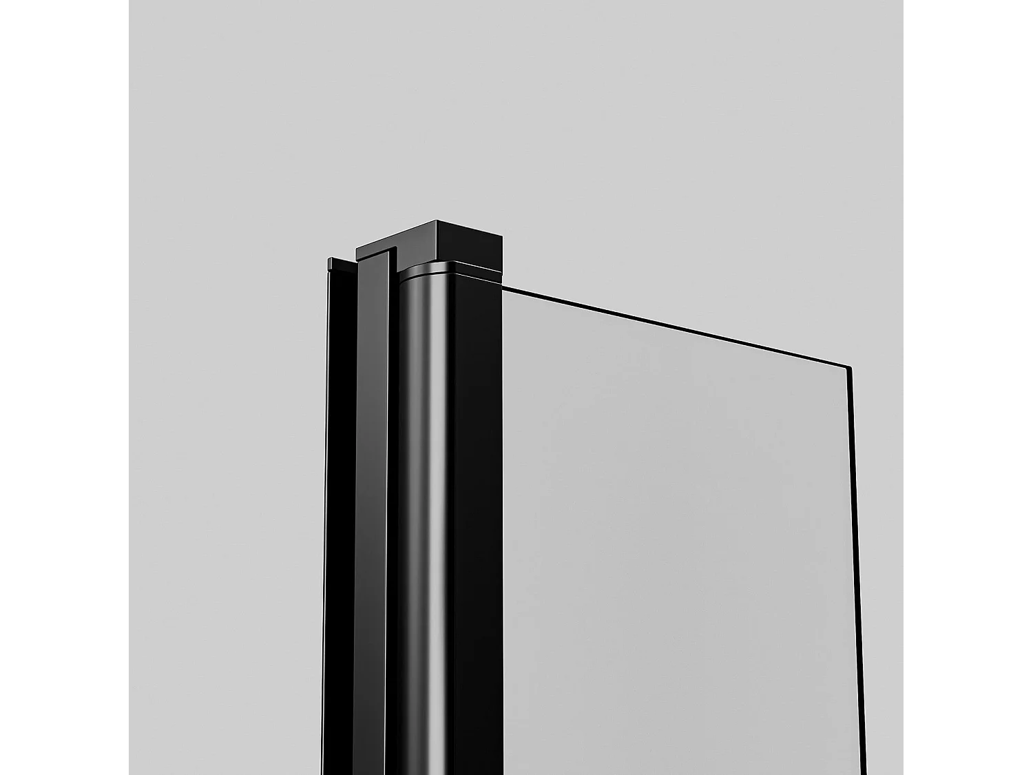 Paroi de Douche 120×200 cm avec Retour Pivotant 50×200 cm – Barre Extensible 73–120 cm – Aluminium Noir Mat