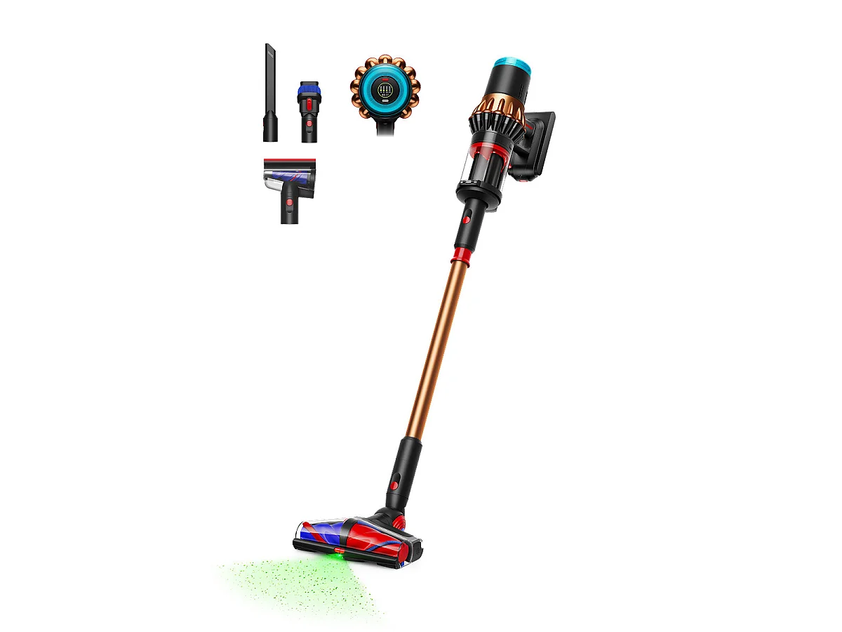 Dyson V16 Piston Animal Akku-Staubsauger 2-in-1 HEPA-Filter Beutellos 900W Schwarz, Kupfer