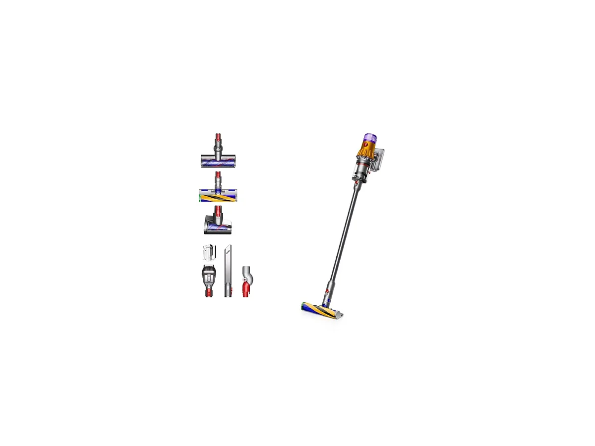 Dyson V12 Detect Slim Absolute kabelloser Staubsauger - Nickel Gelb beutellos 29,4V