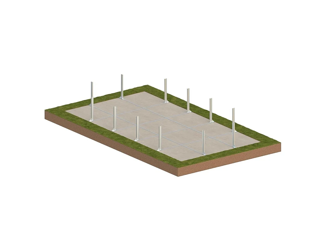Piscina in legno AQUA 10.2 x 5.2 – H.1.45 m con spiaggia, grigio, Su telaio - senza cementazione - BAS7310OSPU2+PLA310 - ALTANKA
