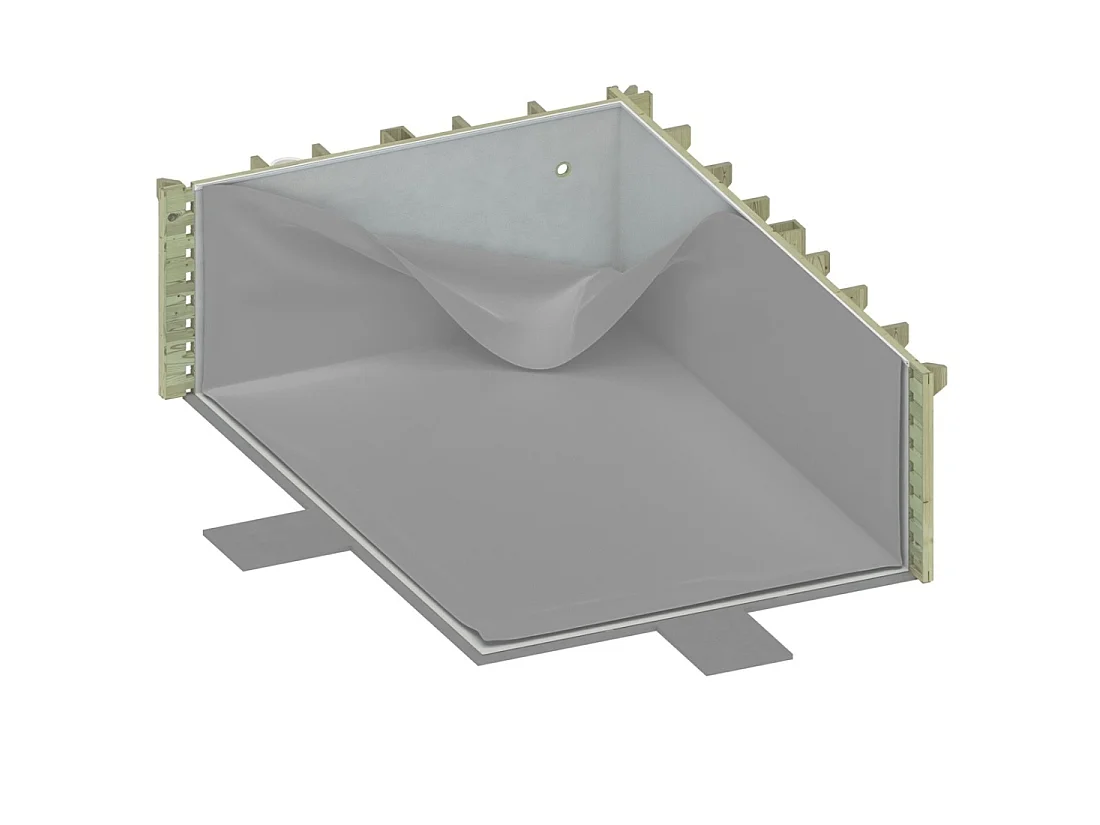 Piscina in legno AQUA 10.2 x 5.2 - H.1.45 m, grigio, Su telaio - senza cementazione - BAS7310OSPU2 - ALTANKA