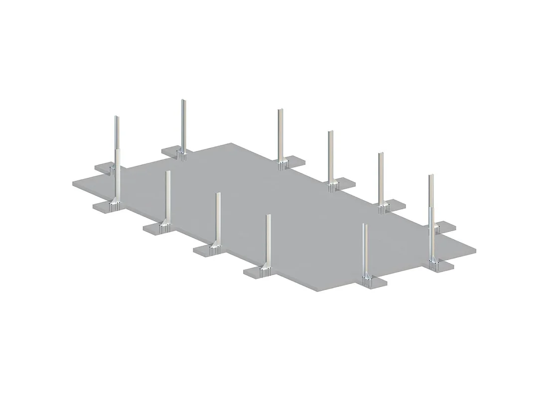 Piscina in legno AQUA 10.2 x 5.2 – H.1.45 m con spiaggia, grigio, con supporti fissati al calcestruzzo - BAS7310OSPL2+PLA310 - ALTANKA