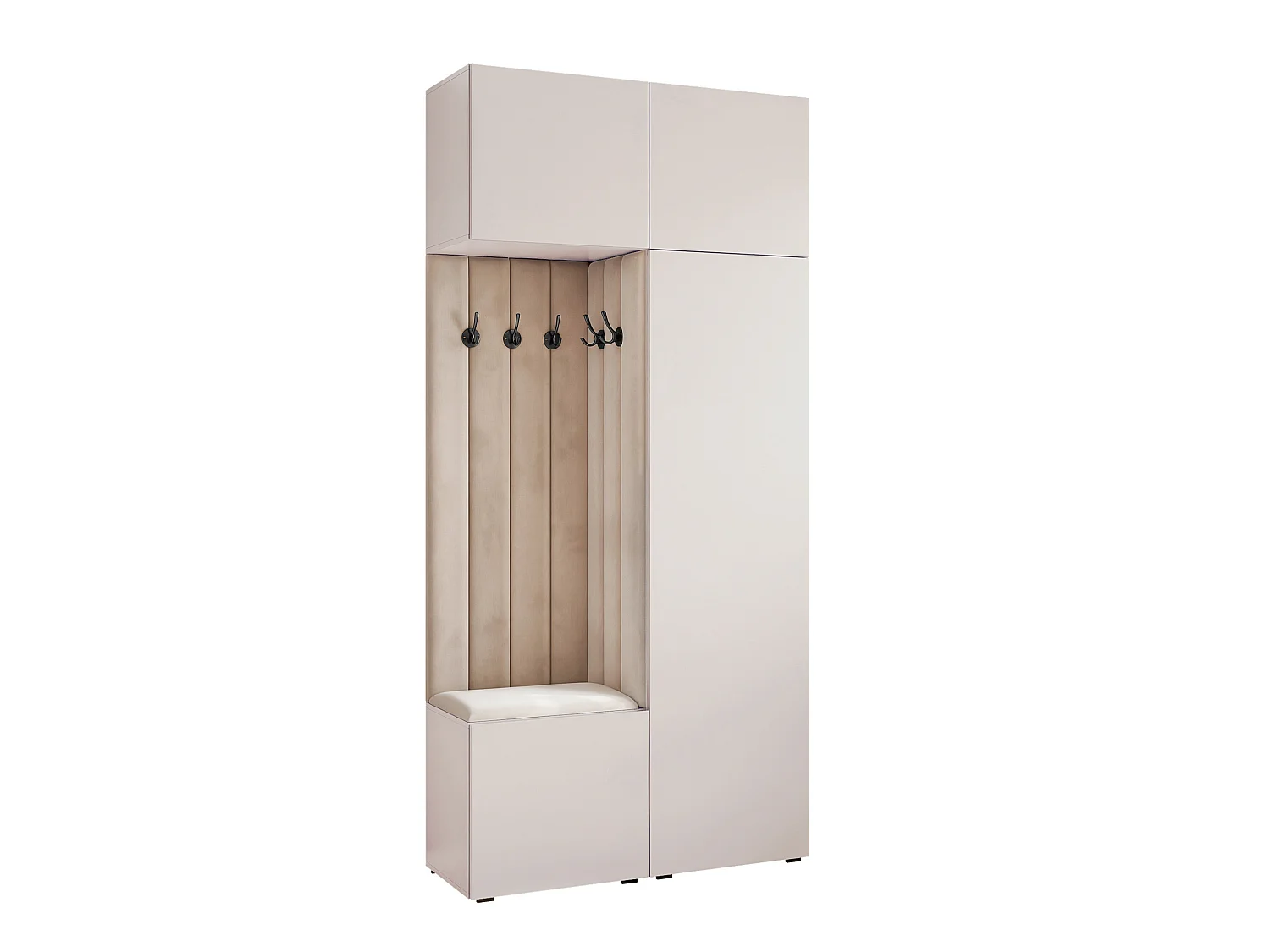 Vestiaire ARIA 10 112 cm Cachemire Rembourré Cachemire Soft-Close Push-to-Open
