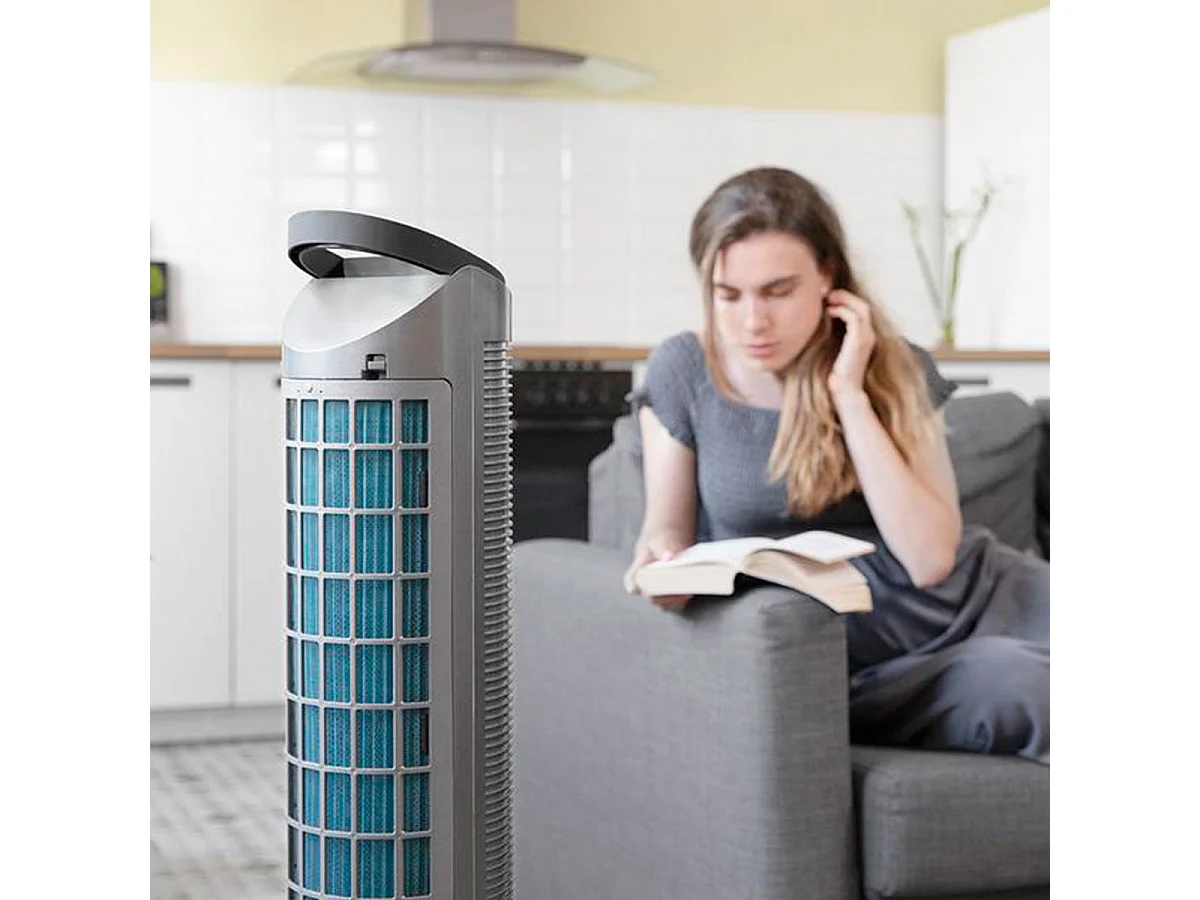 Cecotec EnergySilence 2000 Cool Tower Smart Rafraîchisseur d'Air Évaporatif 60W 2L Gris