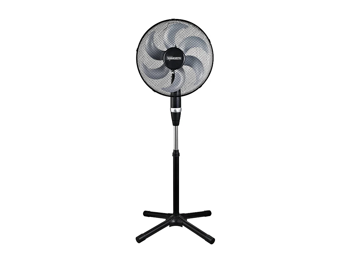 Ventilateur de Table Termozeta Windzeta Force Noir avec 3 Vitesses et Hauteur Réglable