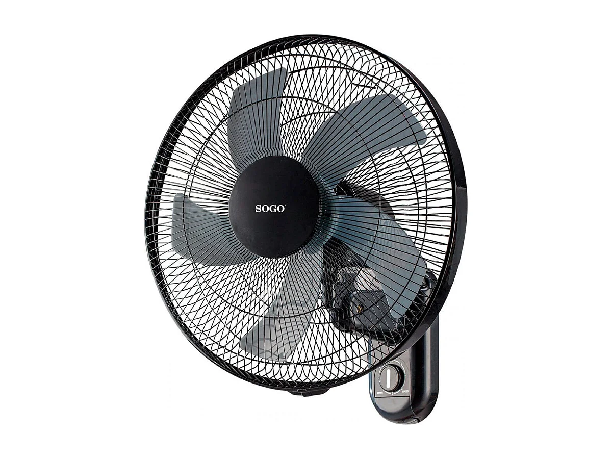 Ventilateur Mural Sogo VNSS21320 50W 3 Vitesses Noir Ø40 cm