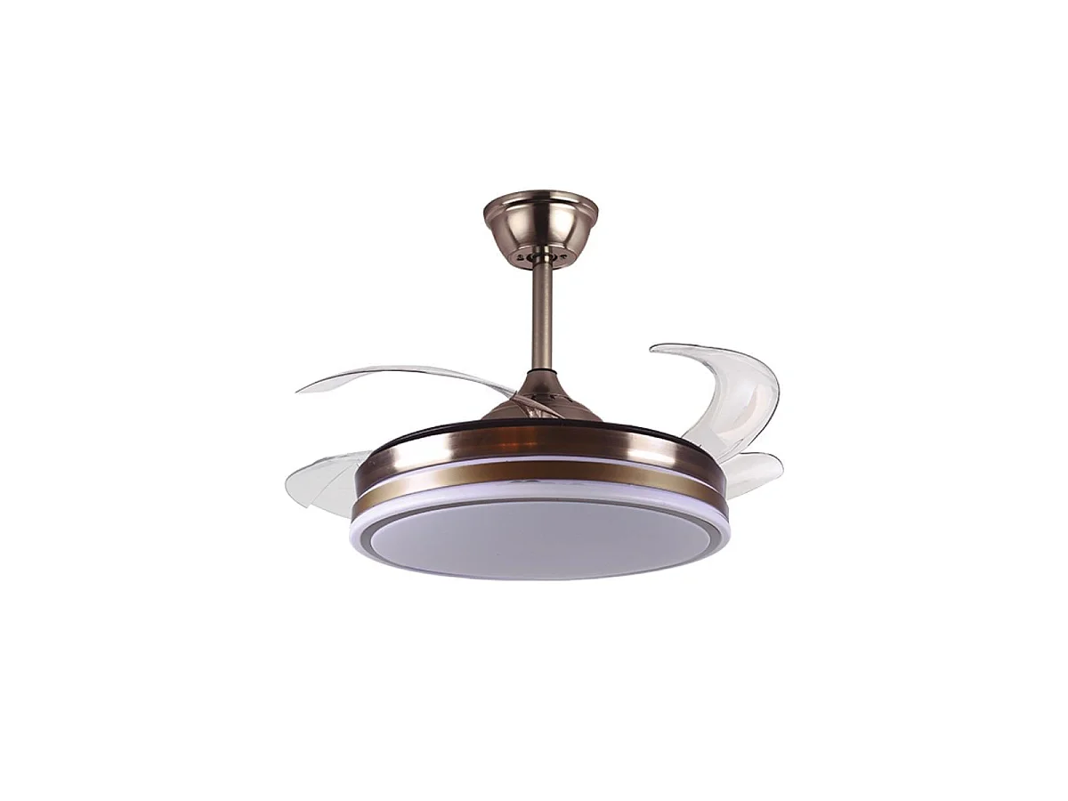 Ventilador de techo New Asgard Bel Air 72W 4 aspas retráctiles marrón Ø108 cm