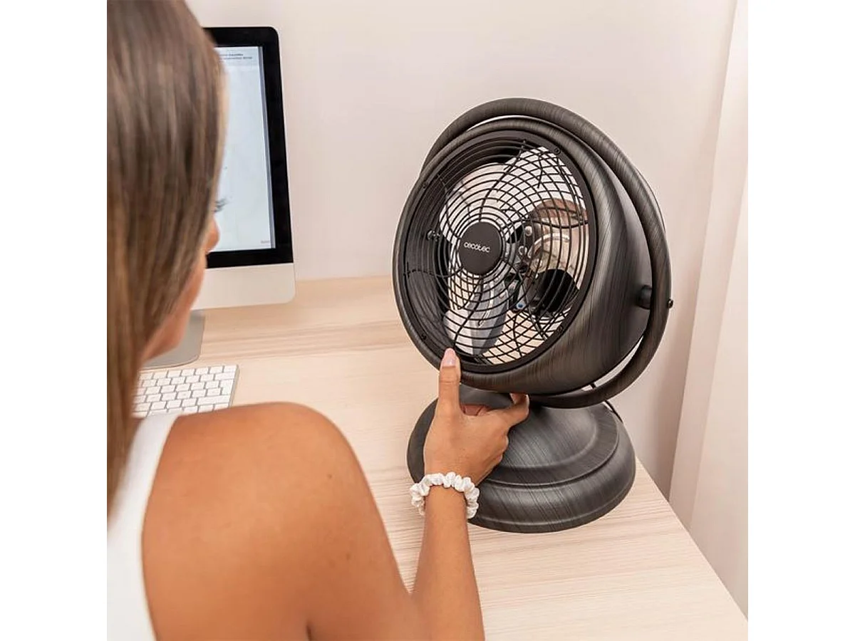 Ventilateur de Table Cecotec EnergySilence 1000 RetroDesk 20W 3 Lames Gris