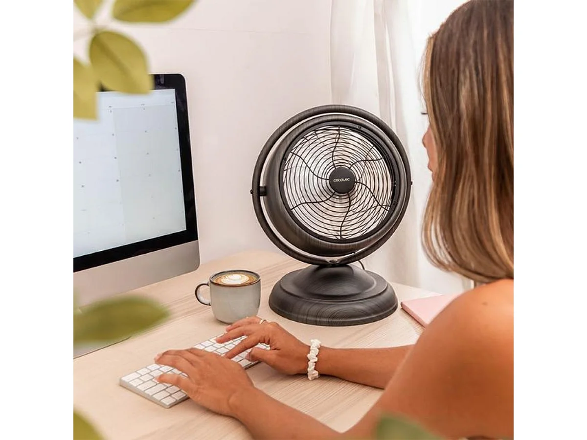 Ventilateur de Table Cecotec EnergySilence 1000 RetroDesk 20W 3 Lames Gris