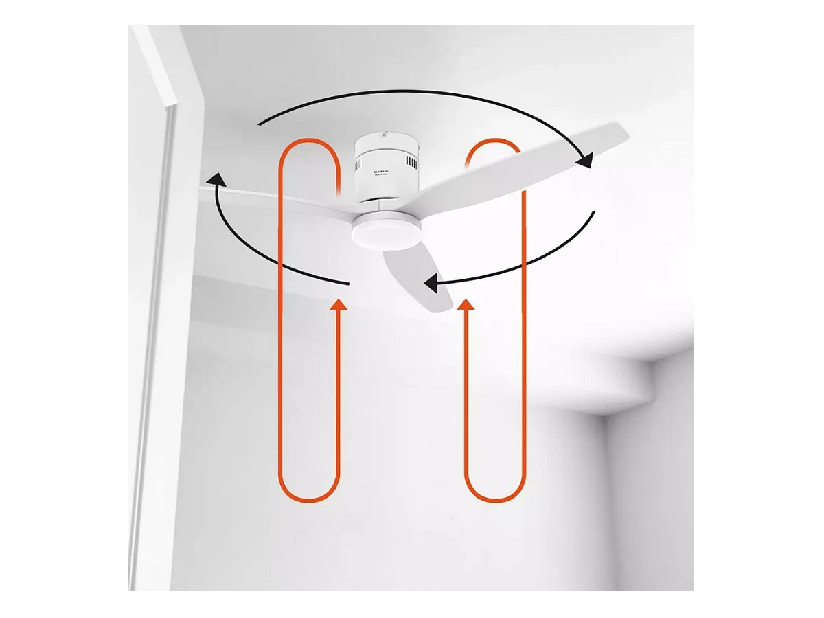 Taurus Deckenventilator 132cm + Licht - Polar3BPure, 6 Geschwindigkeiten, LED 24W, Fernbedienung, Holzblätter