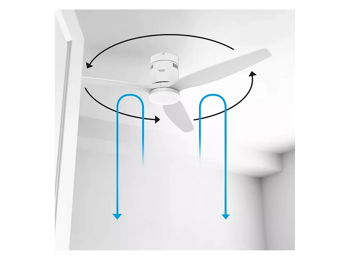 Taurus Deckenventilator 132cm + Licht - Polar3BPure, 6 Geschwindigkeiten, LED 24W, Fernbedienung, Holzblätter