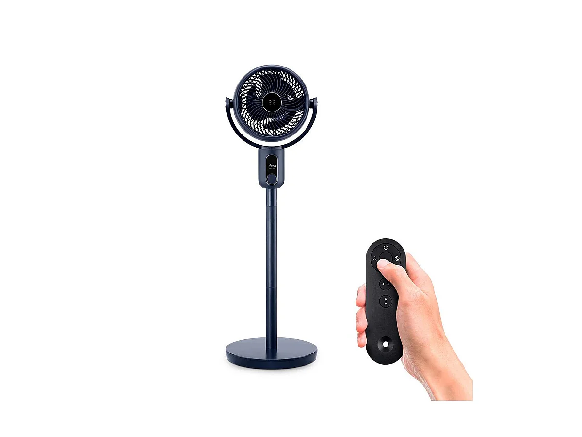 Ventilateur de maison Ufesa Gdansk Black Blade 39,4W sur Pied/Table Alimentation AC 3 Vitesses