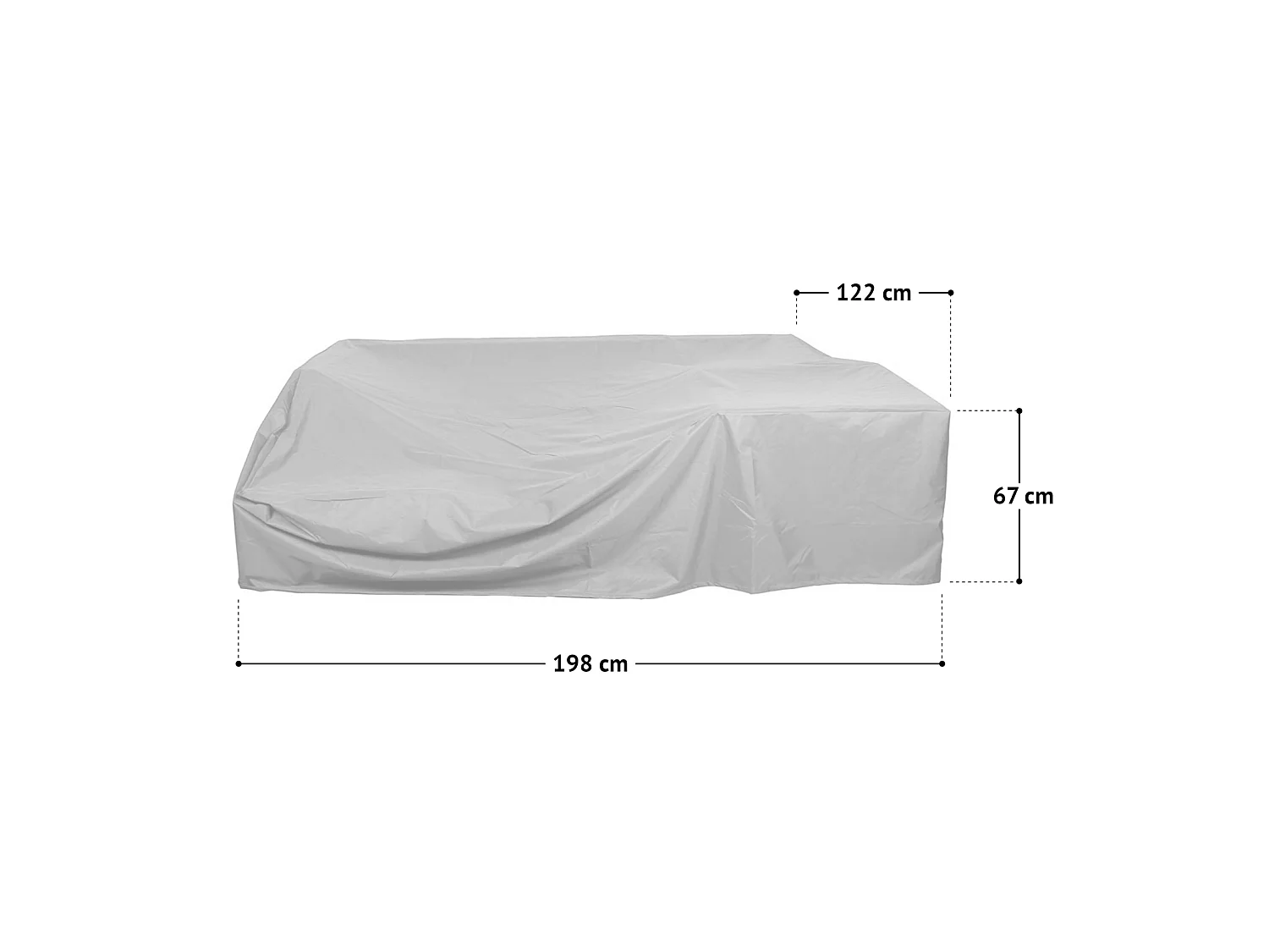 Ensemble de jardin SVITA BROOKLYN 4 pièces avec housse en polyrotin coussins noir