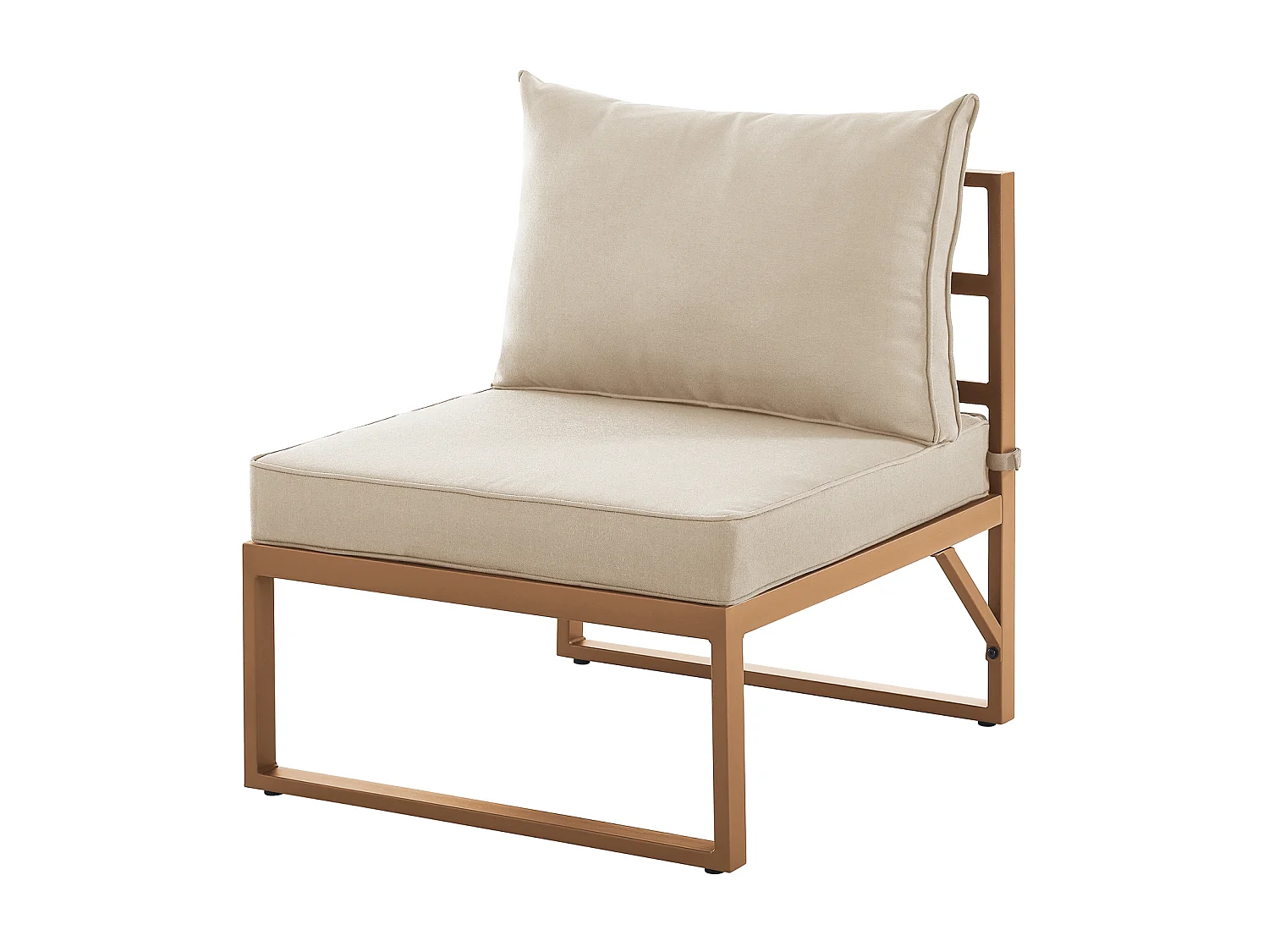 Ensemble de salon de jardin MAUI avec toit - Canapé d'extérieur en acier beigw