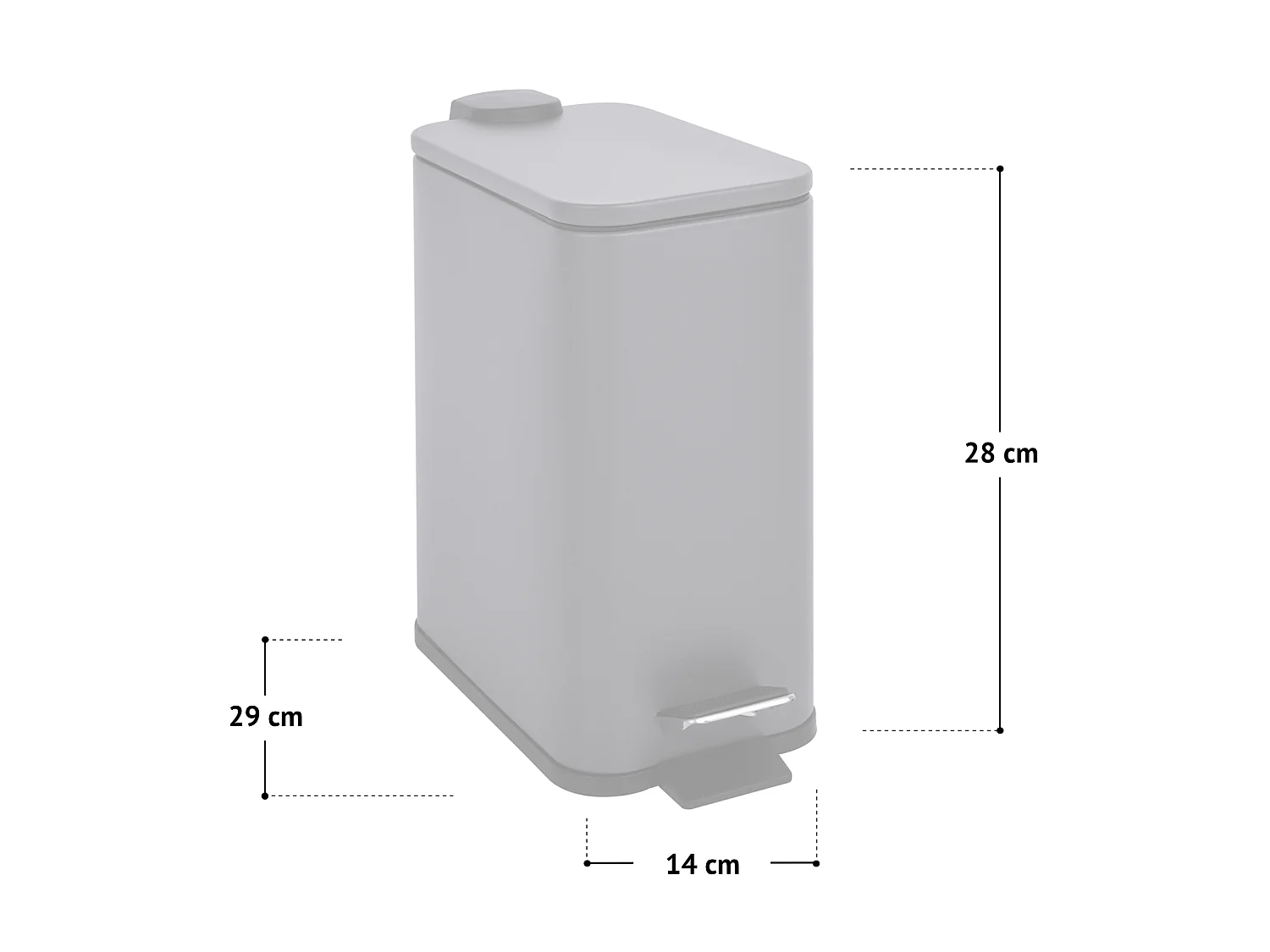 Poubelle à pédale 5l incl. seau intérieur