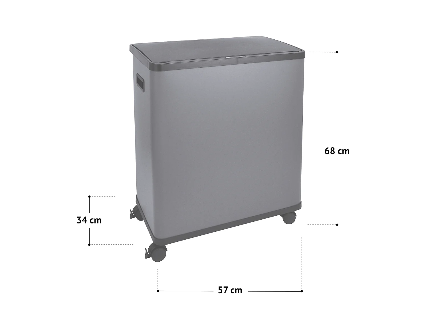 Poubelle double 60l avec seau intérieur