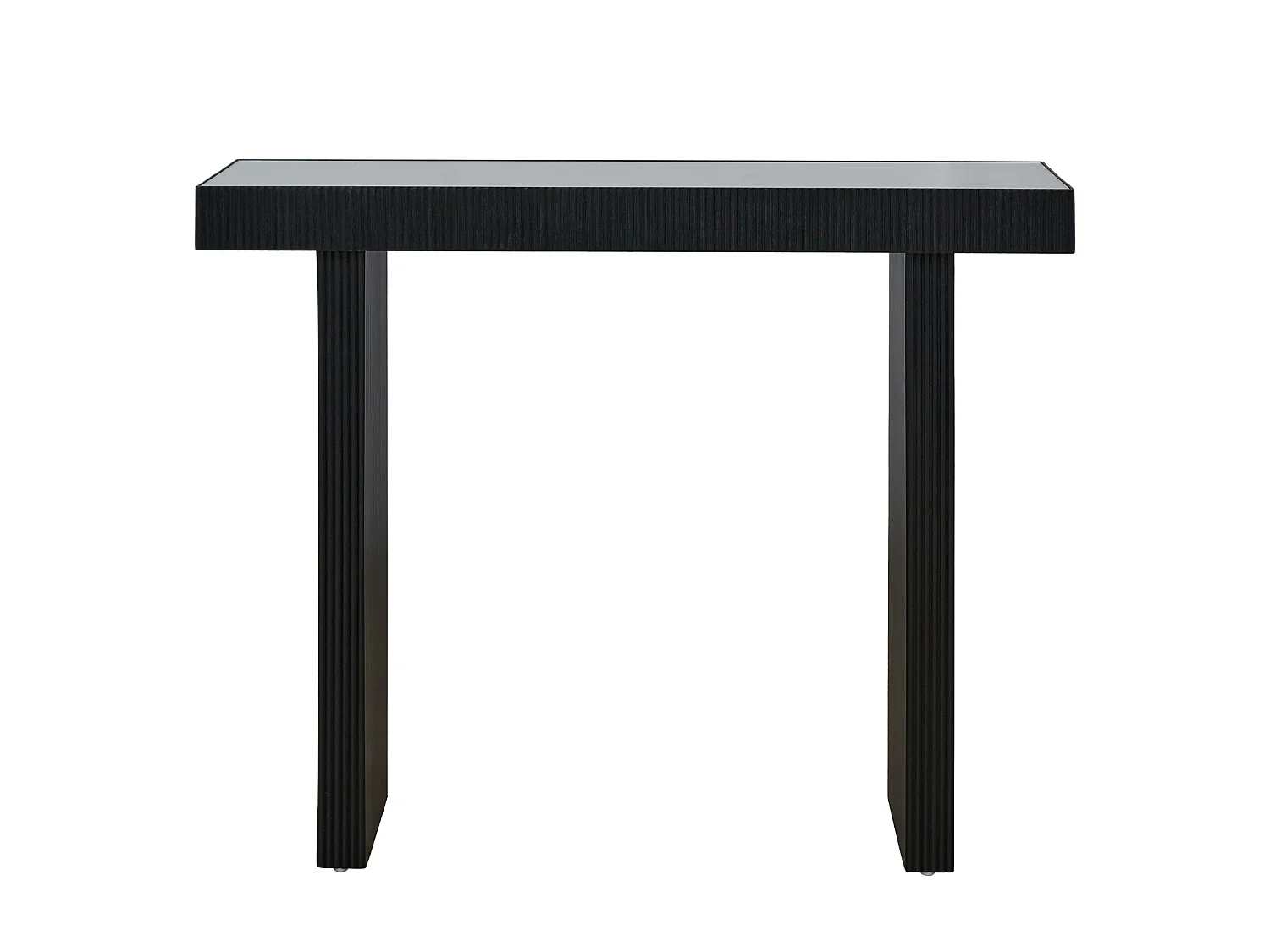 Console SVITA ALVARO aspect rotin noir/noir