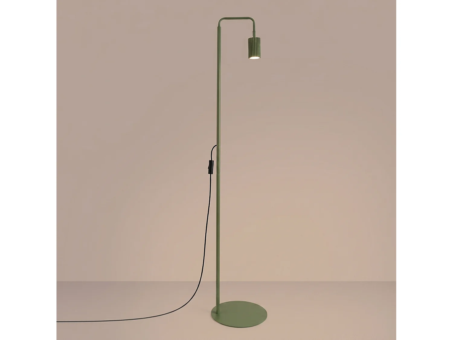 Stehlampen KARBON minimalistisch aus  Aluminium - 1 lichtquellen - L.30 x H. cm - olivgrün
