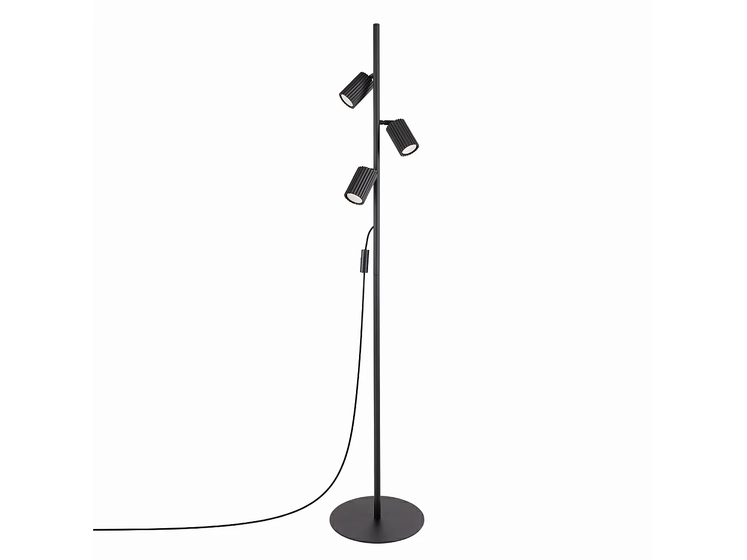 Stehlampen KARBON minimalistisch aus  Aluminium - 3 lichtquellen - L.30 x H. cm - schwarz