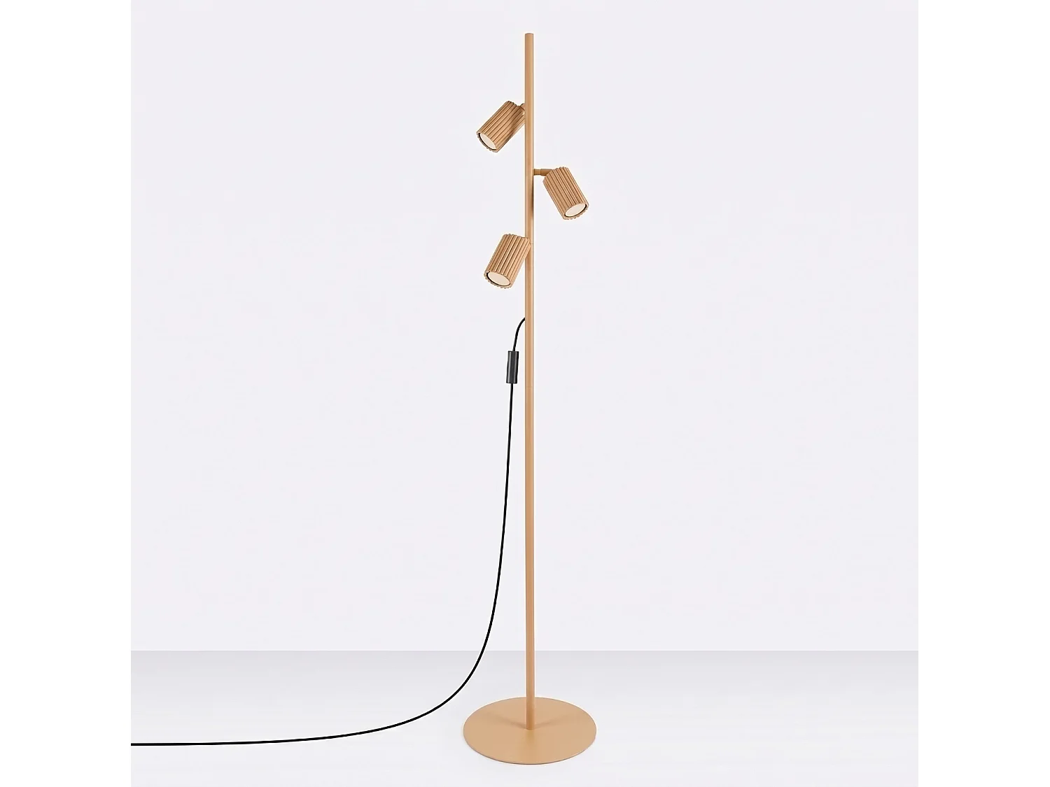 Stehlampen KARBON minimalistisch aus  Aluminium - 3 lichtquellen - L.30 x H. cm - gold