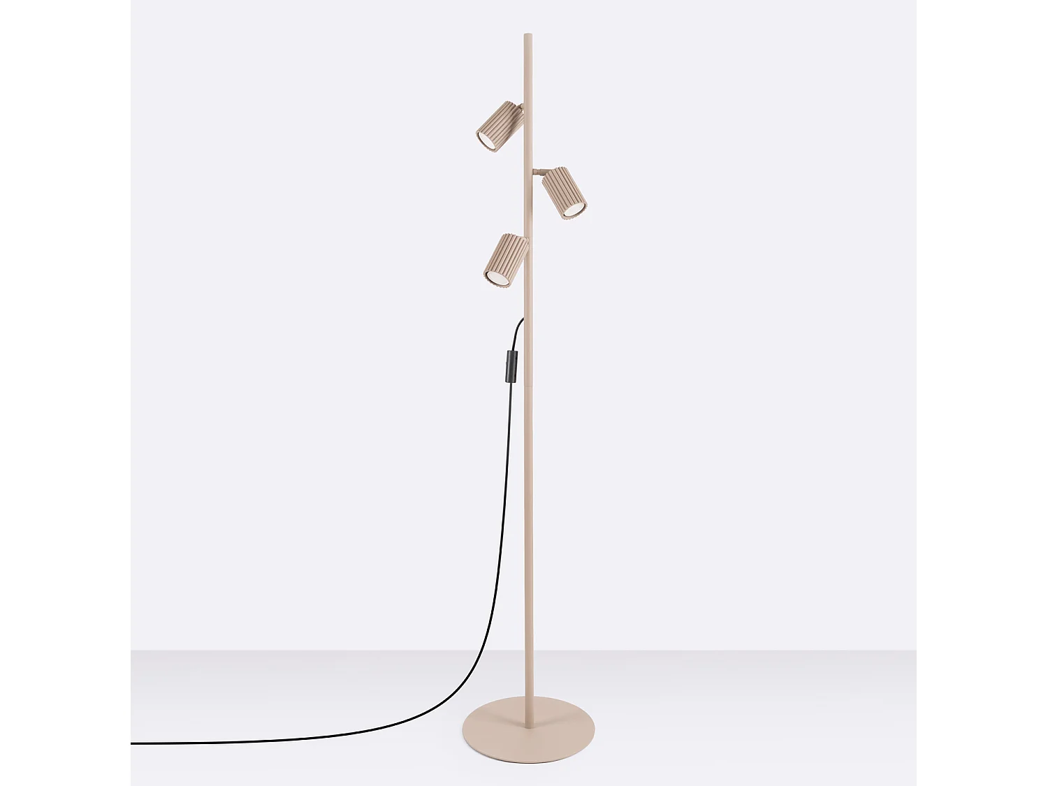 Stehlampen KARBON minimalistisch aus  Aluminium - 3 lichtquellen - L.30 x H. cm - taupe