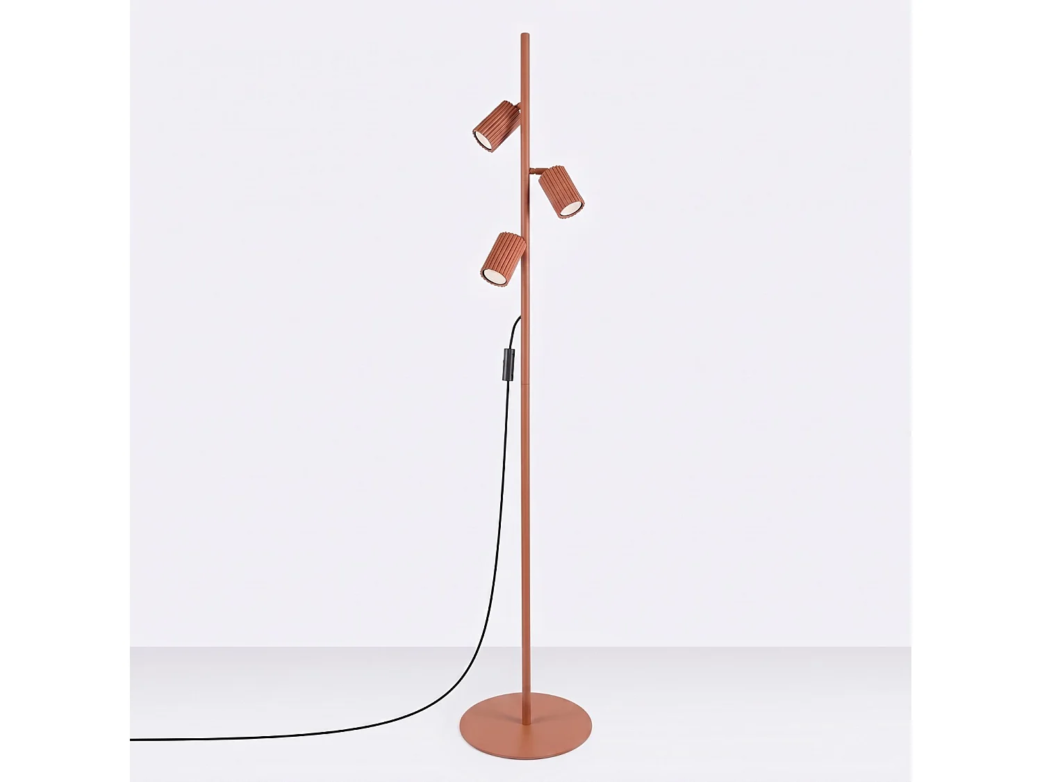 Stehlampen KARBON minimalistisch aus  Aluminium - 3 lichtquellen - L.30 x H. cm - rotocker