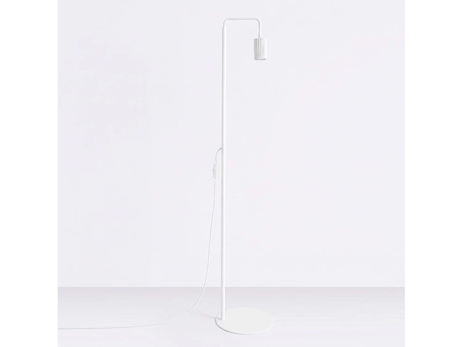 Stehlampen KARBON minimalistisch aus  Aluminium - 1 lichtquellen - L.30 x H. cm - weiß