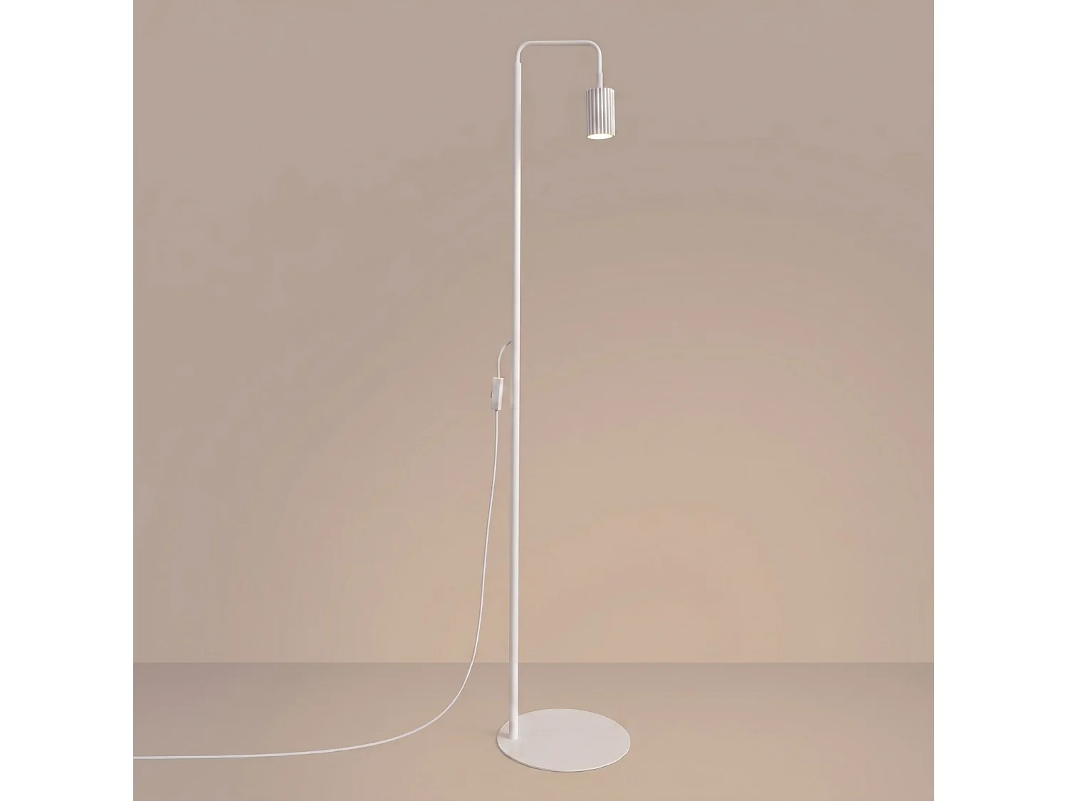 Stehlampen KARBON minimalistisch aus  Aluminium - 1 lichtquellen - L.30 x H. cm - weiß