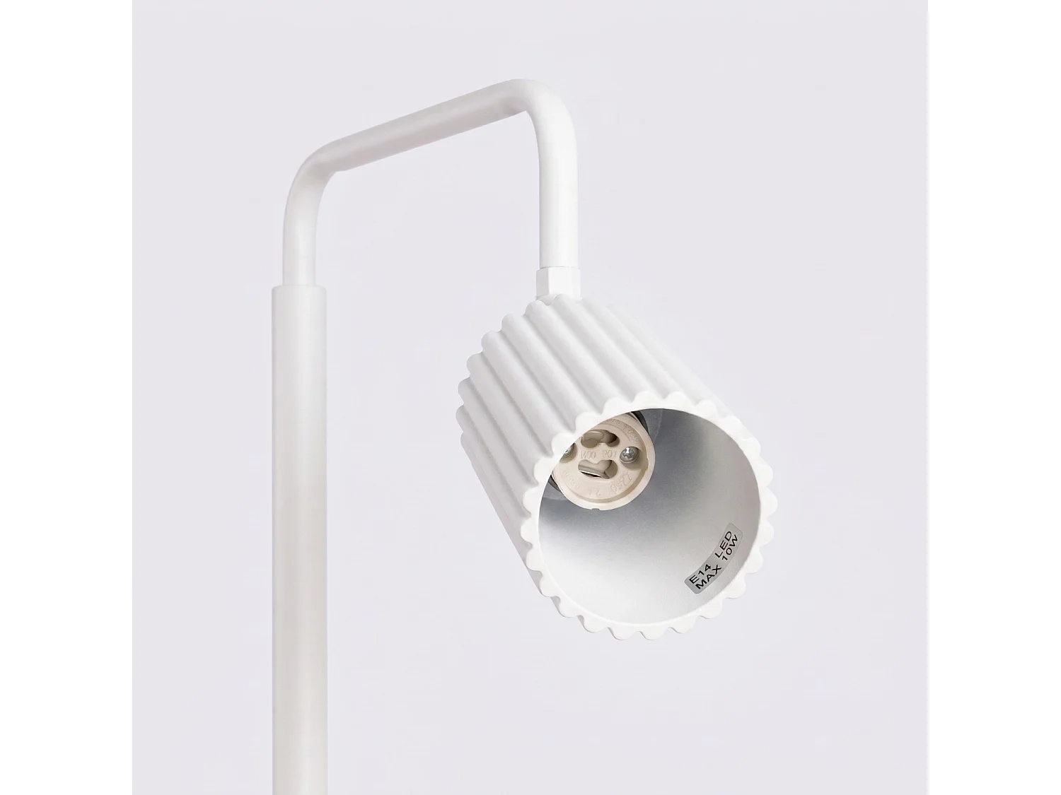 Stehlampen KARBON minimalistisch aus  Aluminium - 1 lichtquellen - L.30 x H. cm - weiß