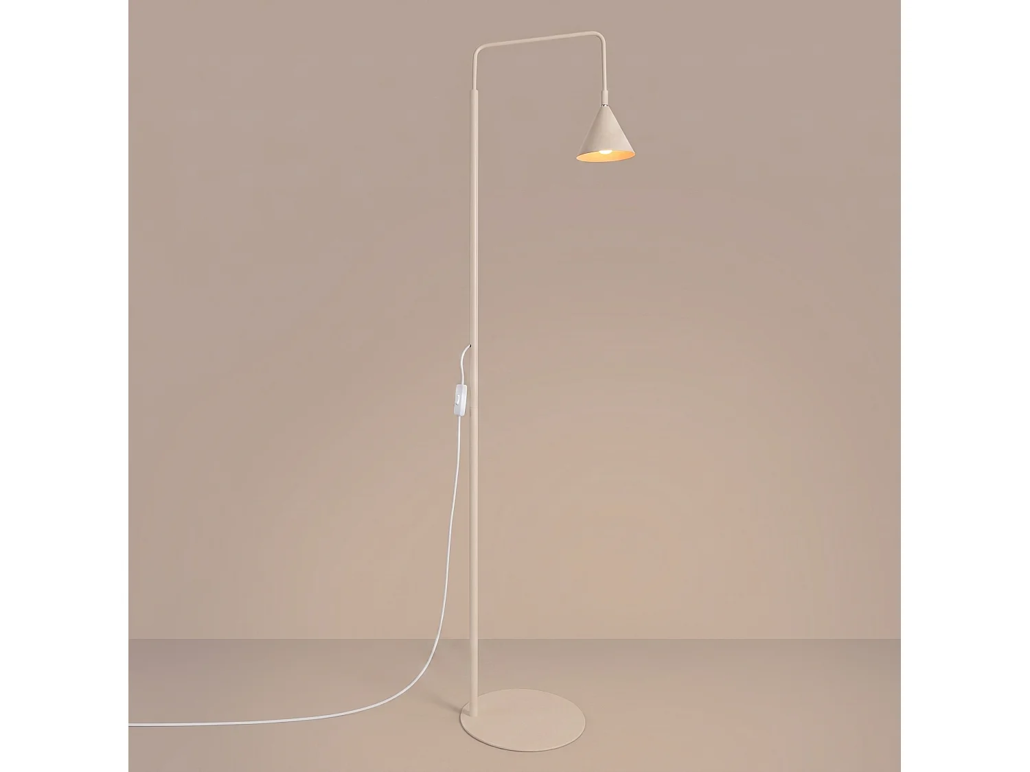 Stehlampen NOX modern aus  Stahl - 1 lichtquellen - L.30 x H. cm - beige