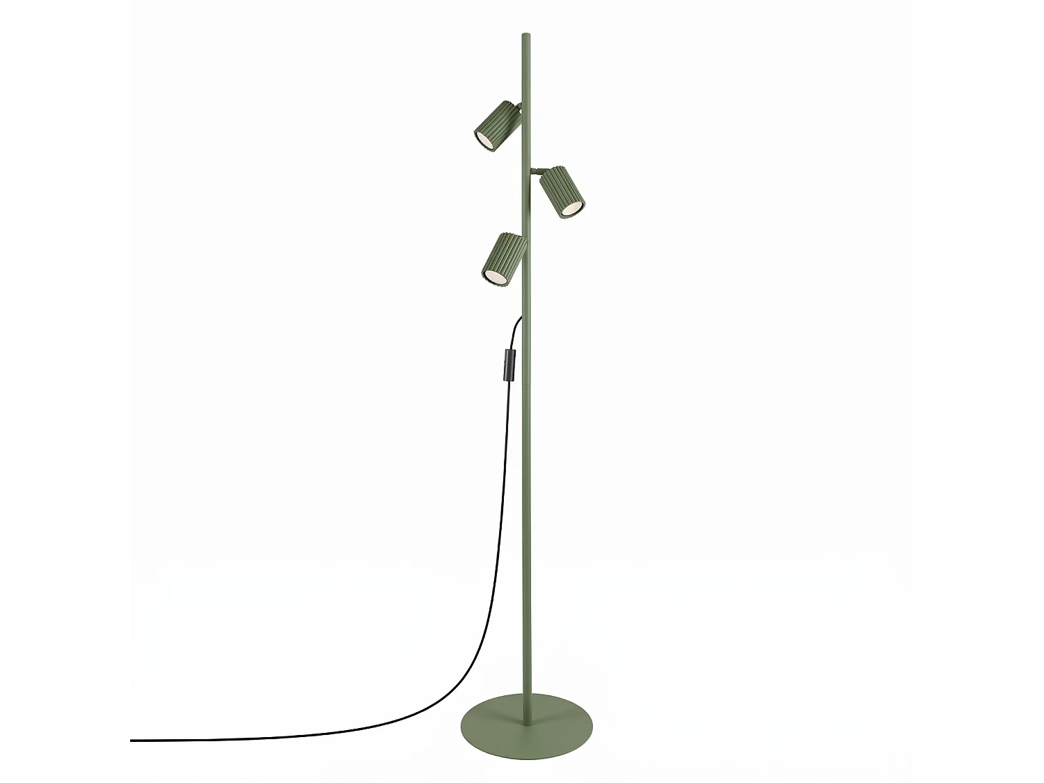 Stehlampen KARBON minimalistisch aus  Aluminium - 3 lichtquellen - L.30 x H. cm - olivgrün