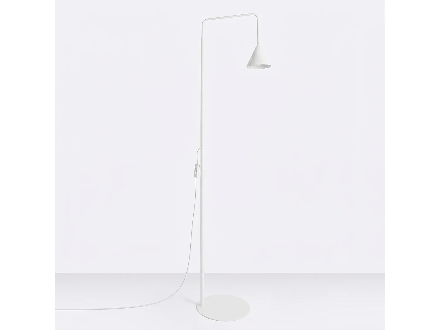 Stehlampen NOX modern aus  Stahl - 1 lichtquellen - L.30 x H. cm - weiß