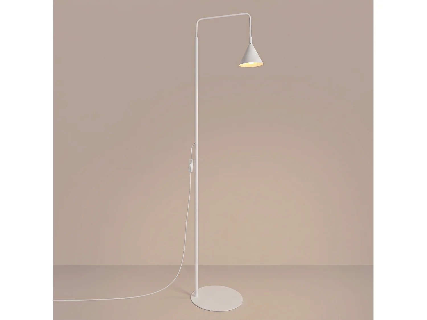Stehlampen NOX modern aus  Stahl - 1 lichtquellen - L.30 x H. cm - weiß
