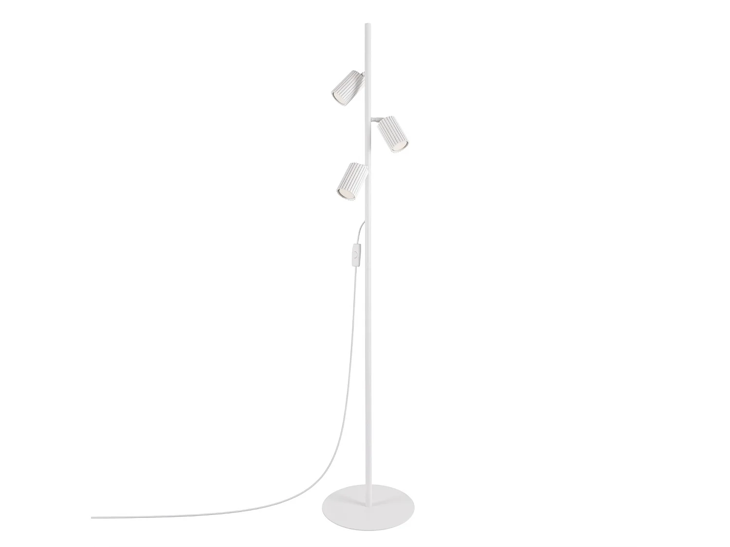 Stehlampen KARBON minimalistisch aus  Aluminium - 3 lichtquellen - L.30 x H. cm - weiß