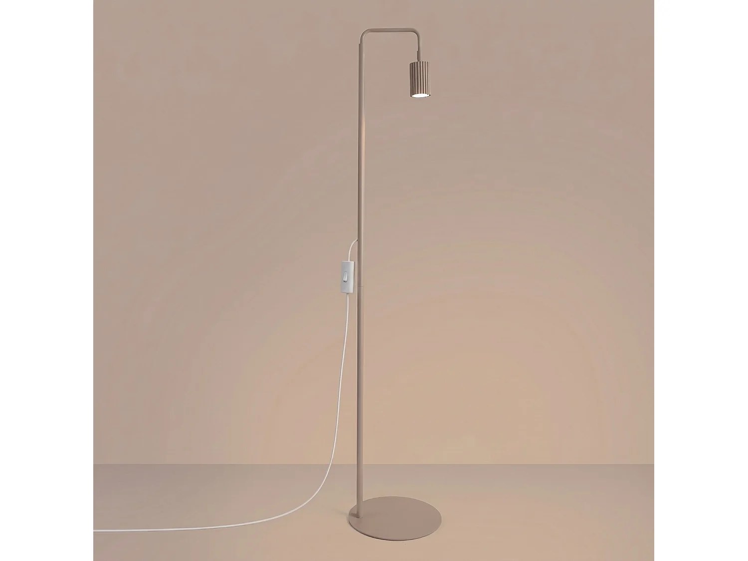 Stehlampen KARBON minimalistisch aus  Aluminium - 1 lichtquellen - L.30 x H. cm - taupe