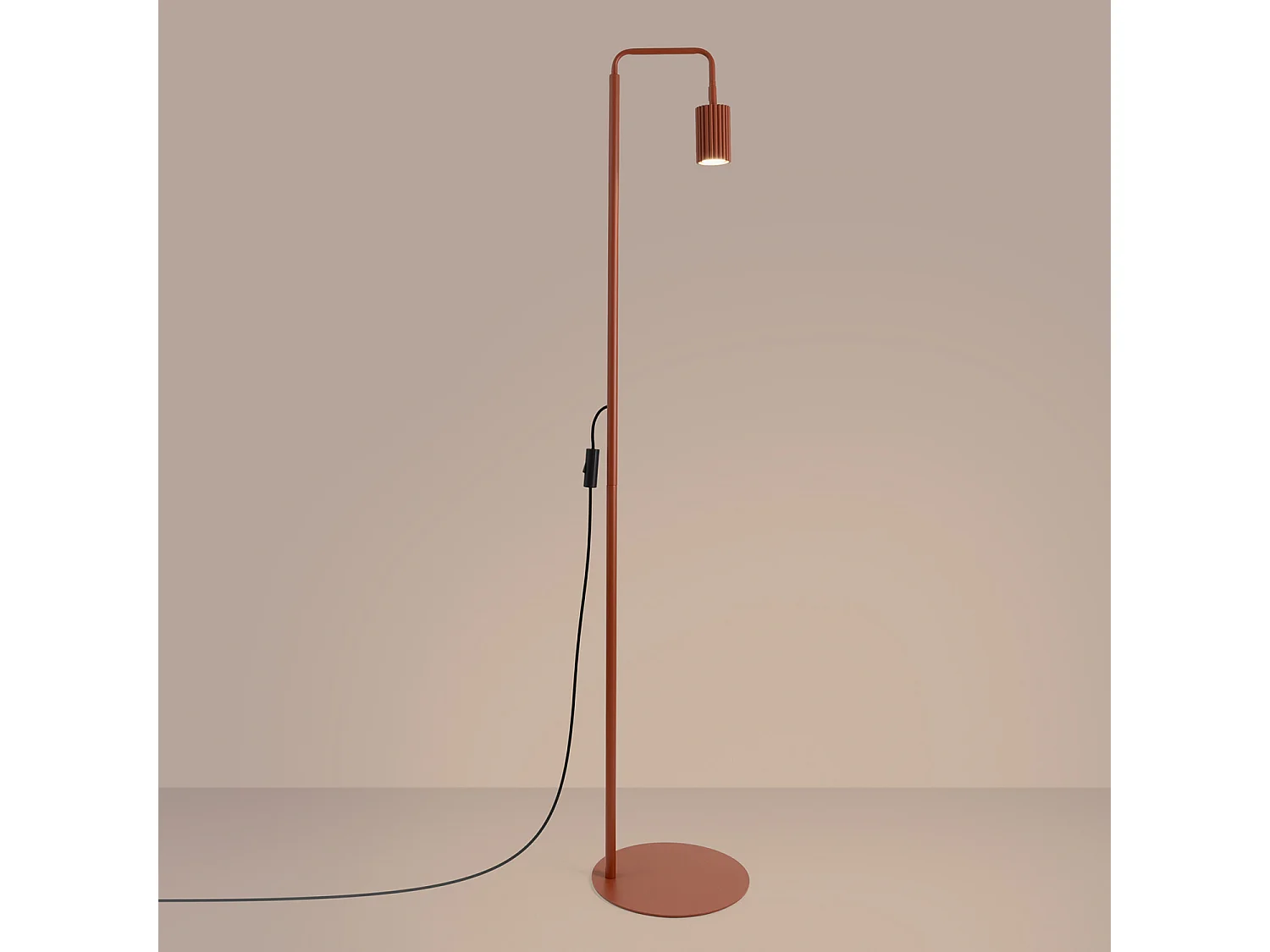 Stehlampen KARBON minimalistisch aus  Aluminium - 1 lichtquellen - L.30 x H. cm - rotocker