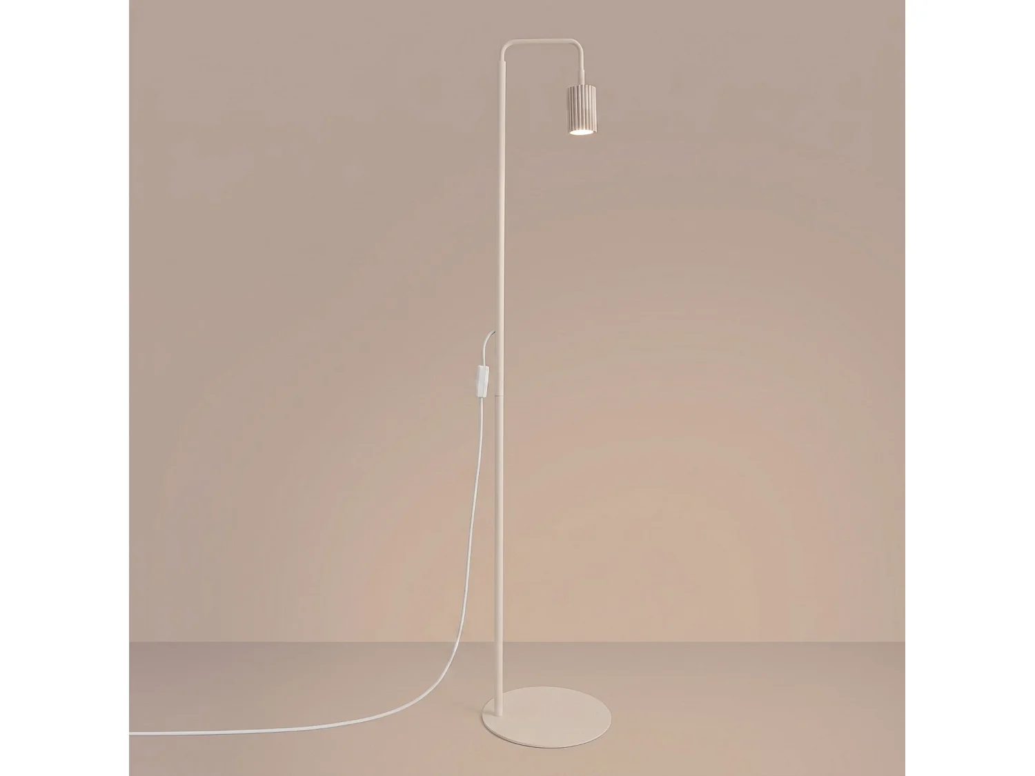 Stehlampen KARBON minimalistisch aus  Aluminium - 1 lichtquellen - L.30 x H. cm - beige