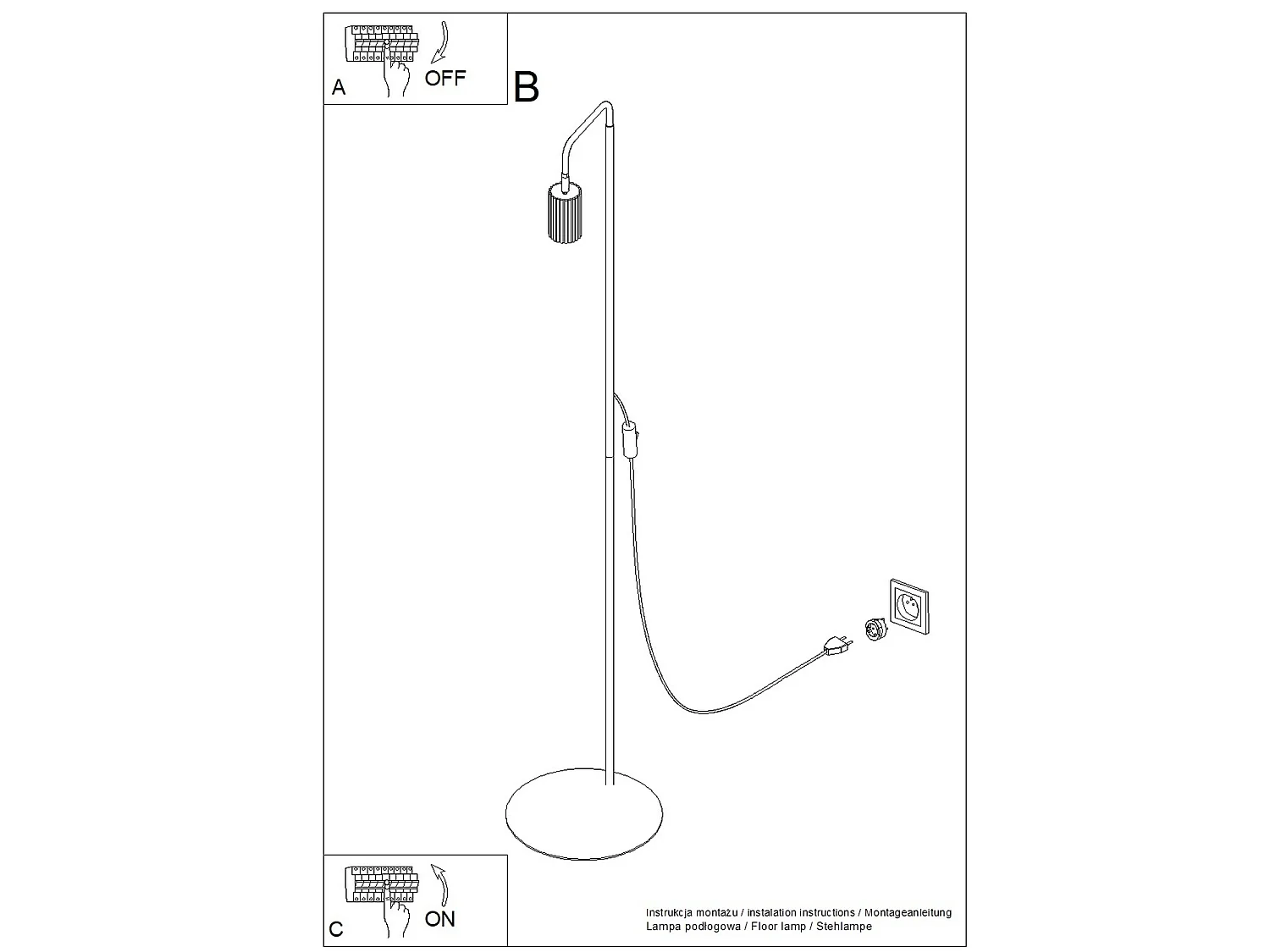Stehlampen KARBON minimalistisch aus  Aluminium - 1 lichtquellen - L.30 x H. cm - beige