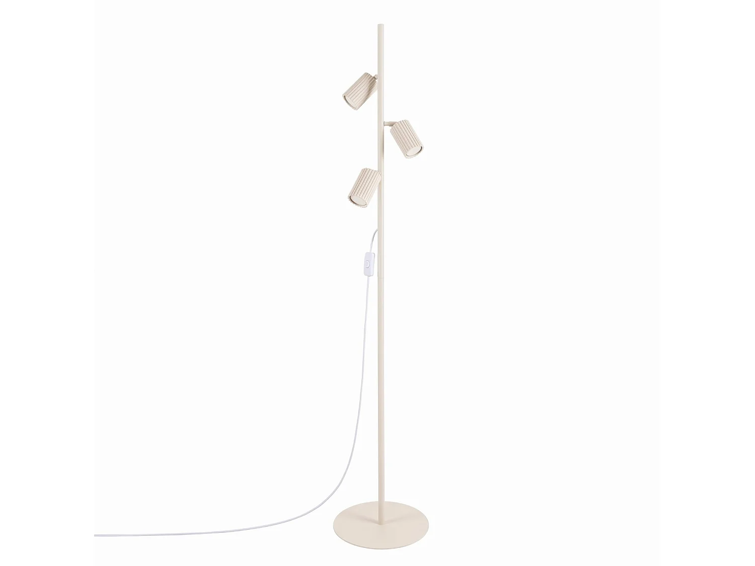 Stehlampen KARBON minimalistisch aus  Aluminium - 3 lichtquellen - L.30 x H. cm - beige